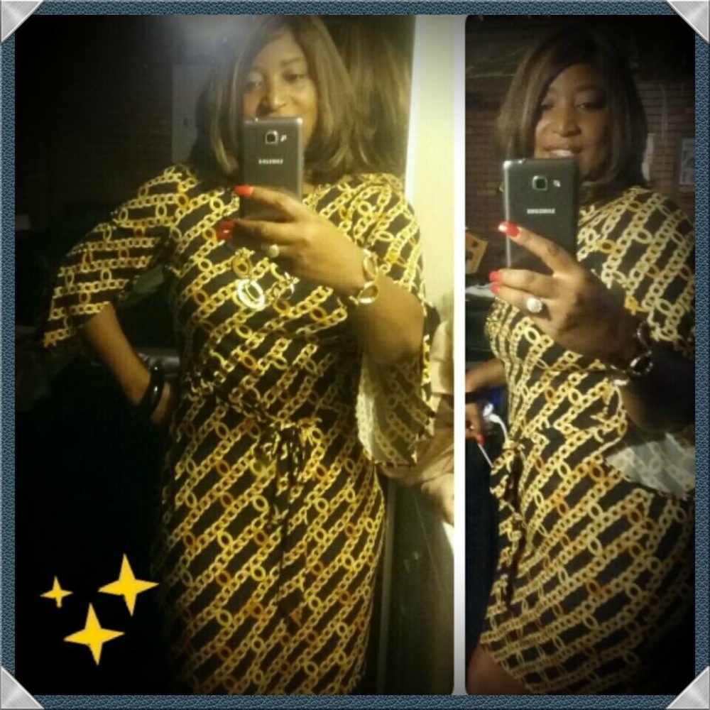 Black and Gold Dress